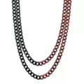 Black and Red-Tone Double-Row Wallet Chain at Spencer's