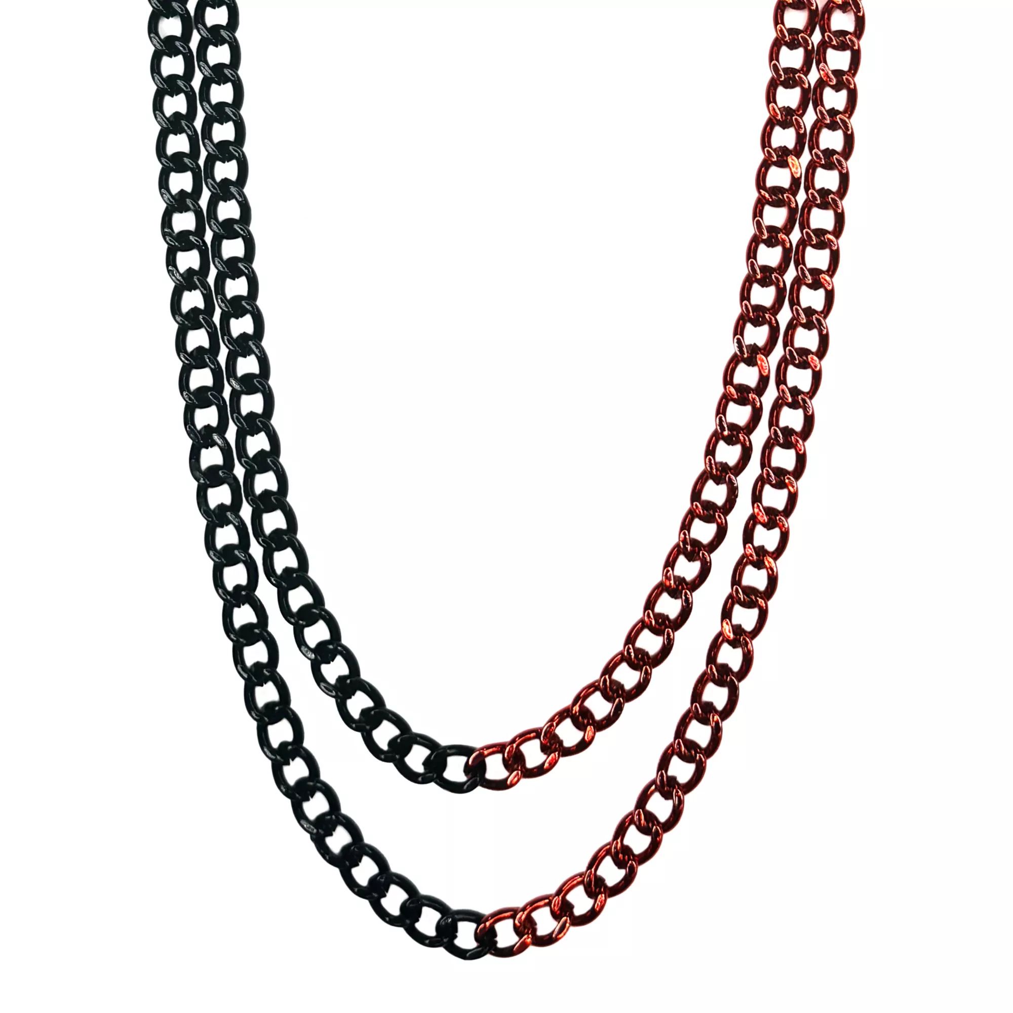 Black and Red-Tone Double-Row Wallet Chain at Spencer's