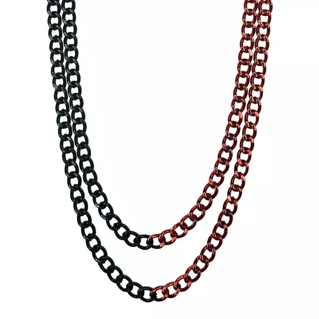 Black and Red-Tone Double-Row Wallet Chain at Spencer's