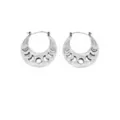 Silver-Toned Moon Phase Cutout Hoop Earrings at Spencer's