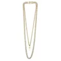 Gold-Toned Black Stone Cross Chain Necklaces - 2 Pack at Spencer's