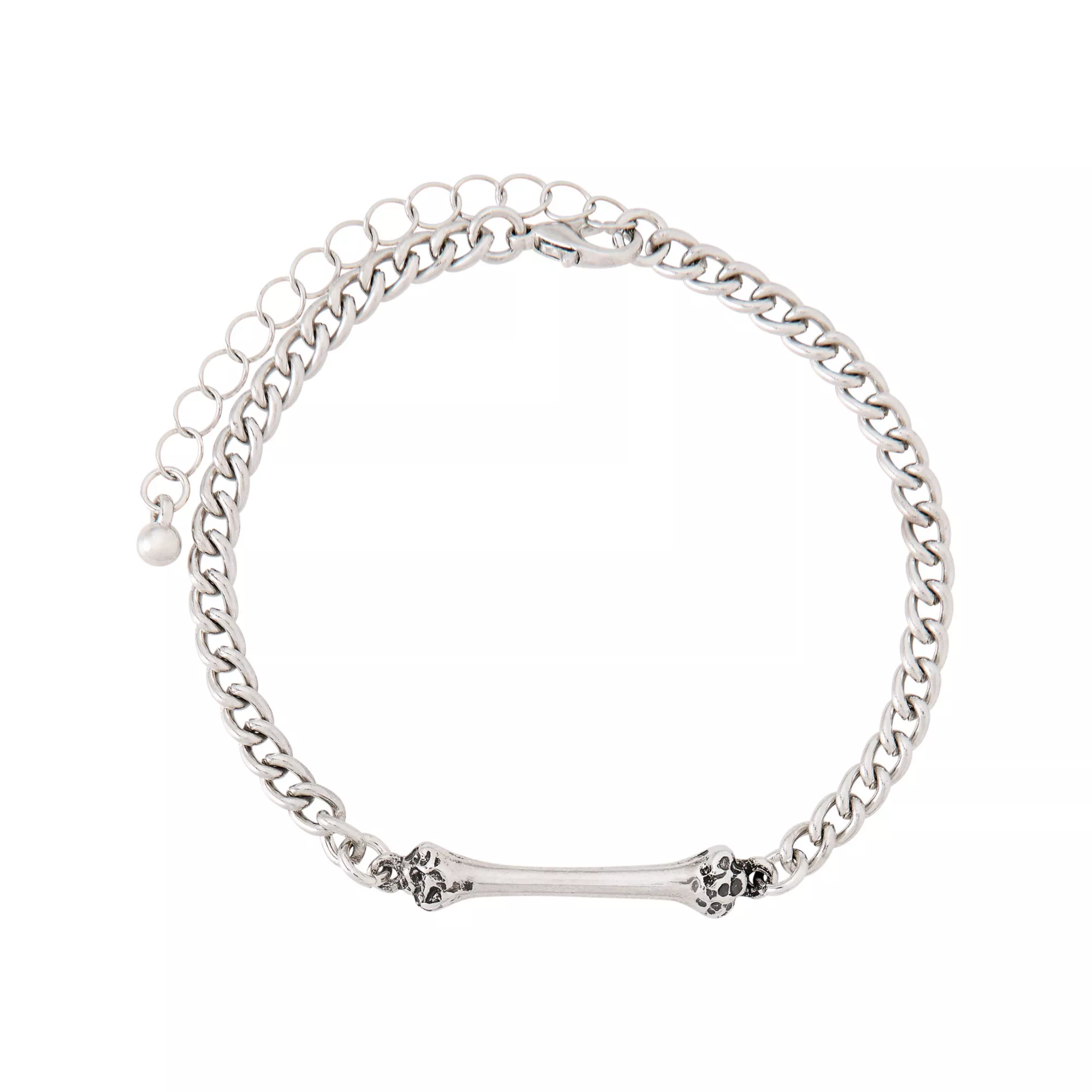 Black and Red Heart Spike Chain Bracelets - 5 Pack