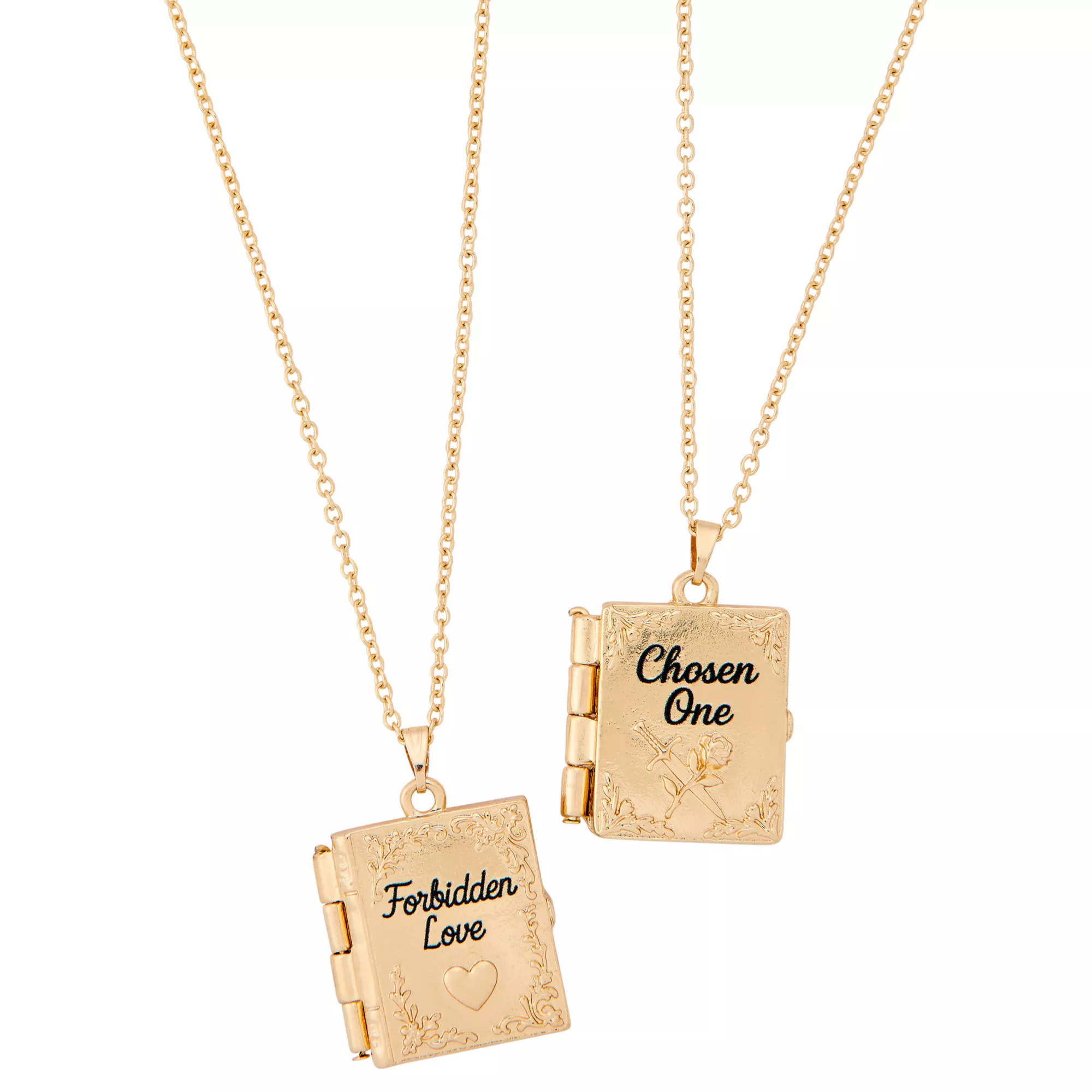 Book Gold-Tone Best Friend Locket Necklace Set