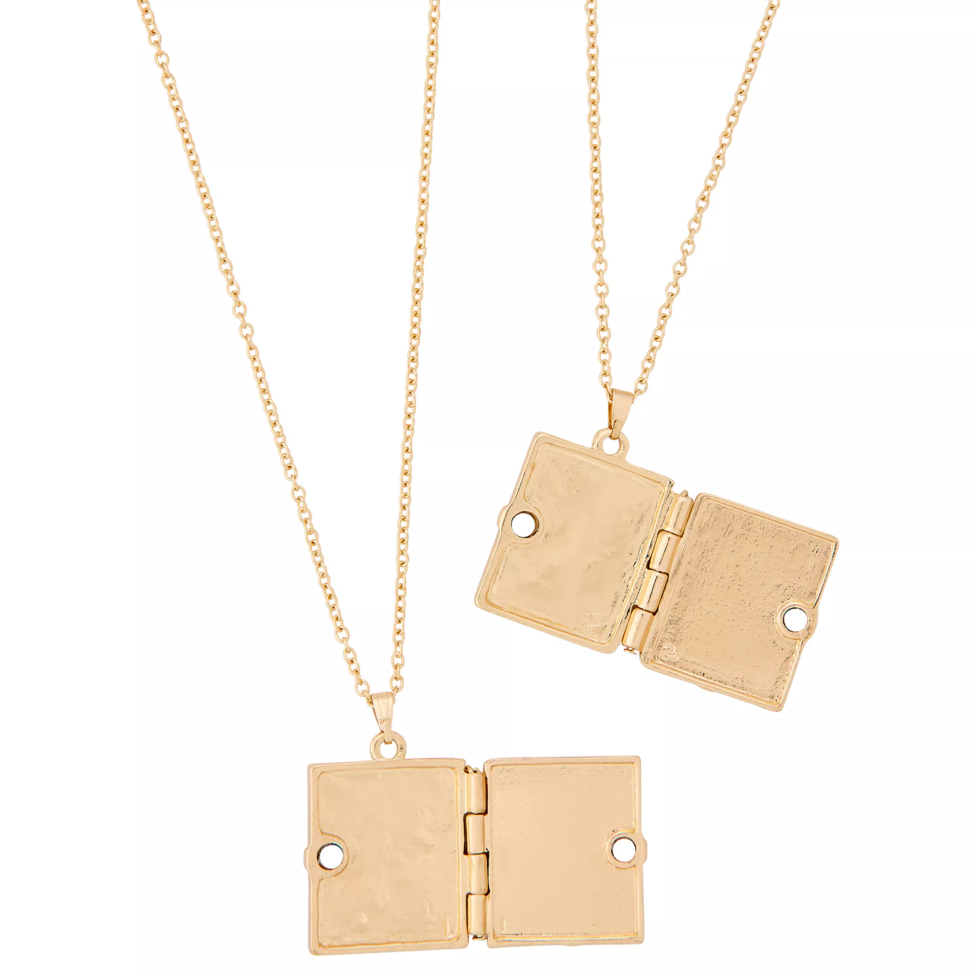 Book Gold-Tone Best Friend Locket Necklace Set