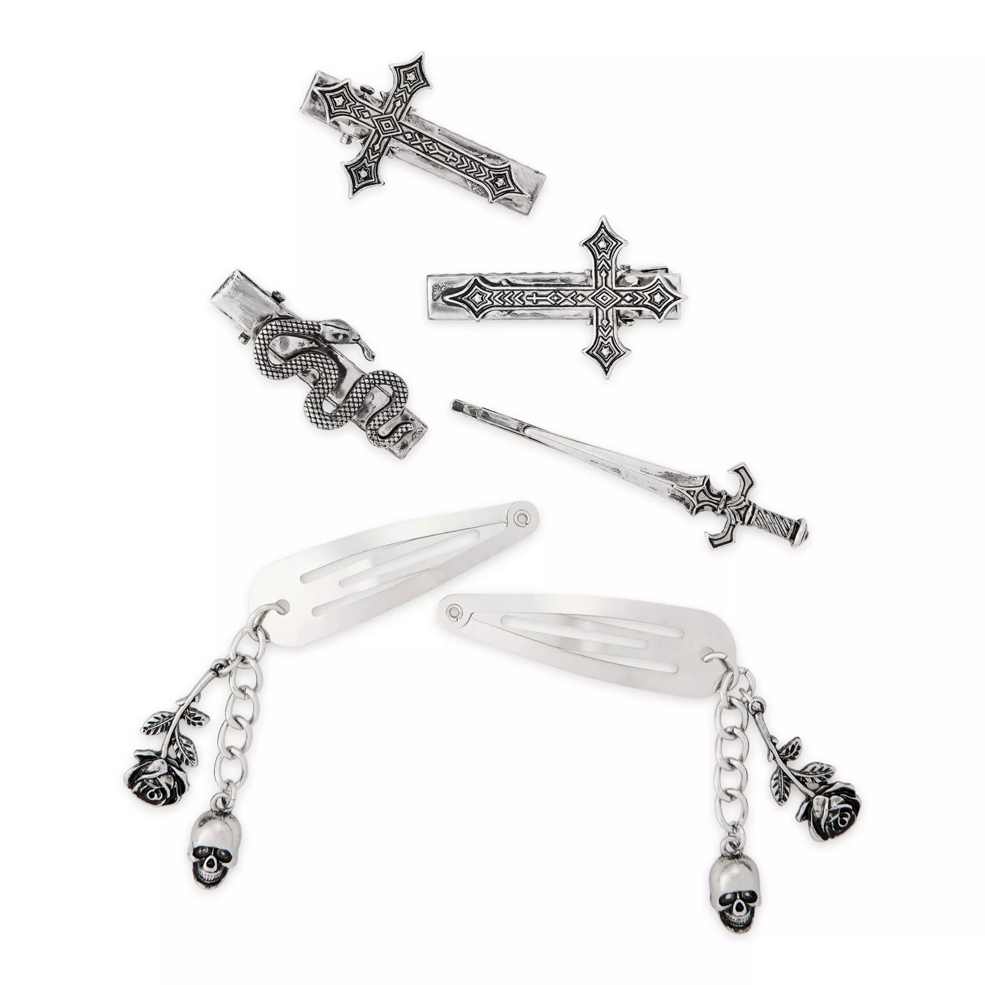 Multi-Pack Dagger Snake Cross Hair Clips - 6 Pack