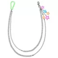 2 Row Multi-Color Star Wallet Chain at Spencer's