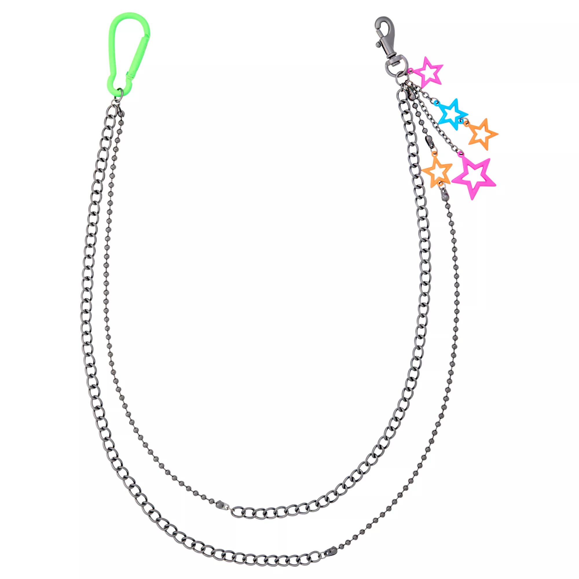 2 Row Multi-Color Star Wallet Chain