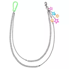 2 Row Multi-Color Star Wallet Chain at Spencer's
