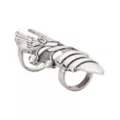 Silver-Toned Wing Finger Armor Ring at Spencer's