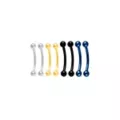 Multi-Pack Titanium Assorted Curved Eyebrow Barbells 8 Pack - 16 Gauge at Spencer's