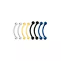 Multi-Pack Titanium Assorted Curved Eyebrow Barbells 8 Pack - 16 Gauge at Spencer's