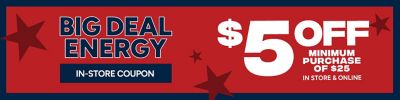 $5 off $25
