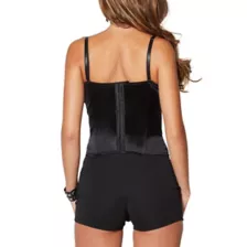Front Lace-Up Corset - Black at Spencer's