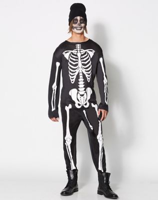 Adult Skeleboner One Piece Costume - Spencer's