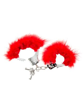 Red Feather Handcuffs - Pleasure Bound