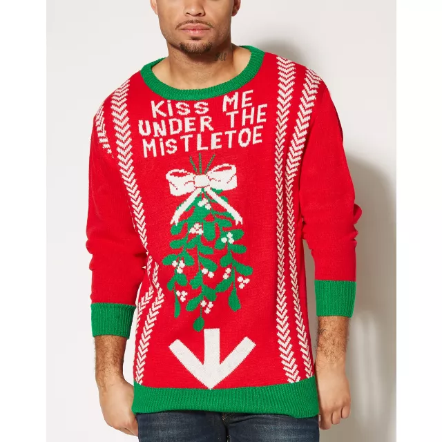 Adult Under the Mistletoe Ugly Christmas Sweater at Spencer's