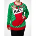 Nice Stocking Adult Sweater at Spirit Halloween