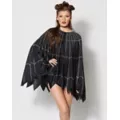 Adult Spider Web Poncho Costume at Spencer's