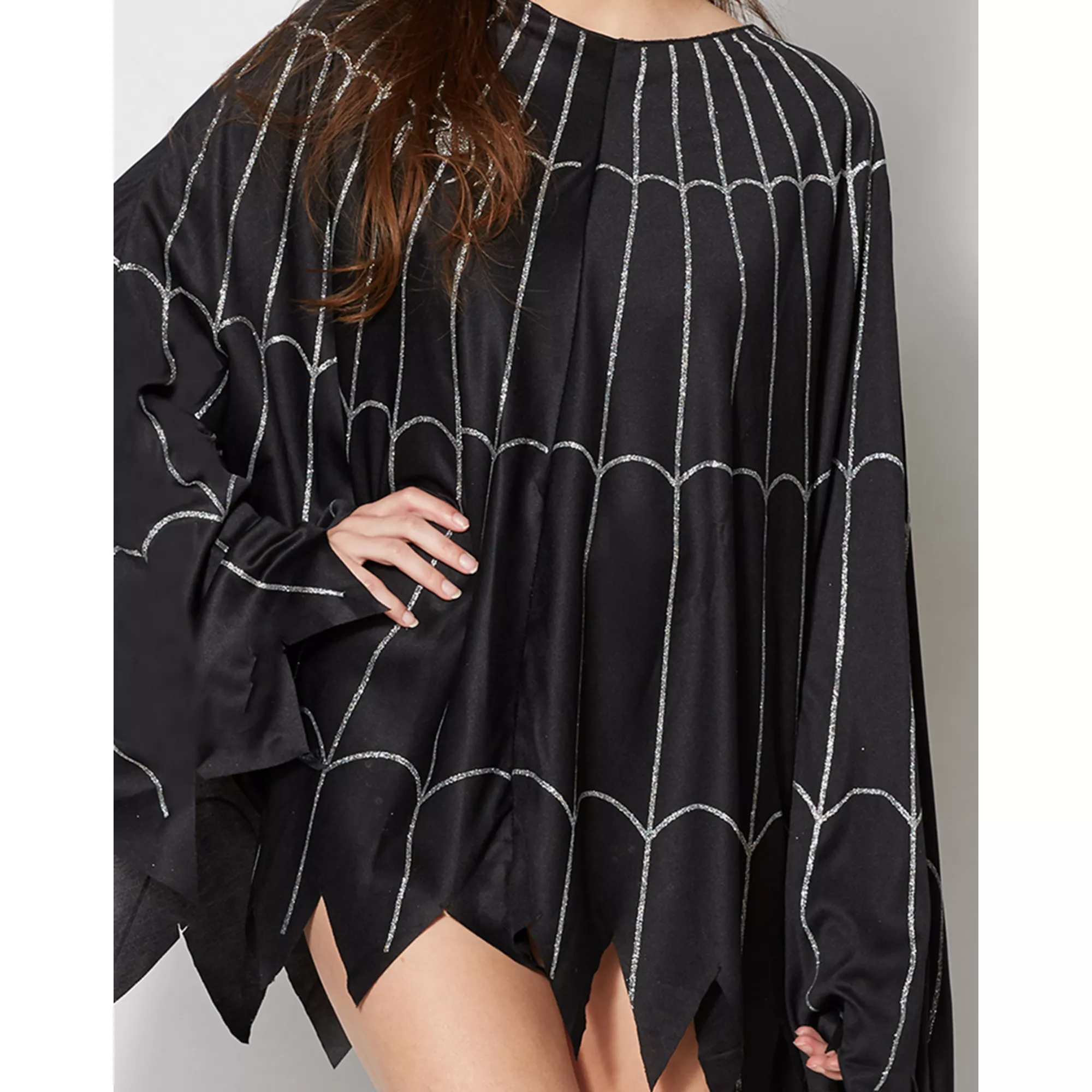 Adult Spider Web Poncho Costume at Spencer's