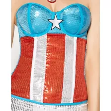 Sequin Captain America Marvel Corset at Spencer's
