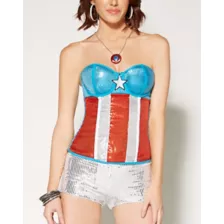 Sequin Captain America Marvel Corset at Spencer's