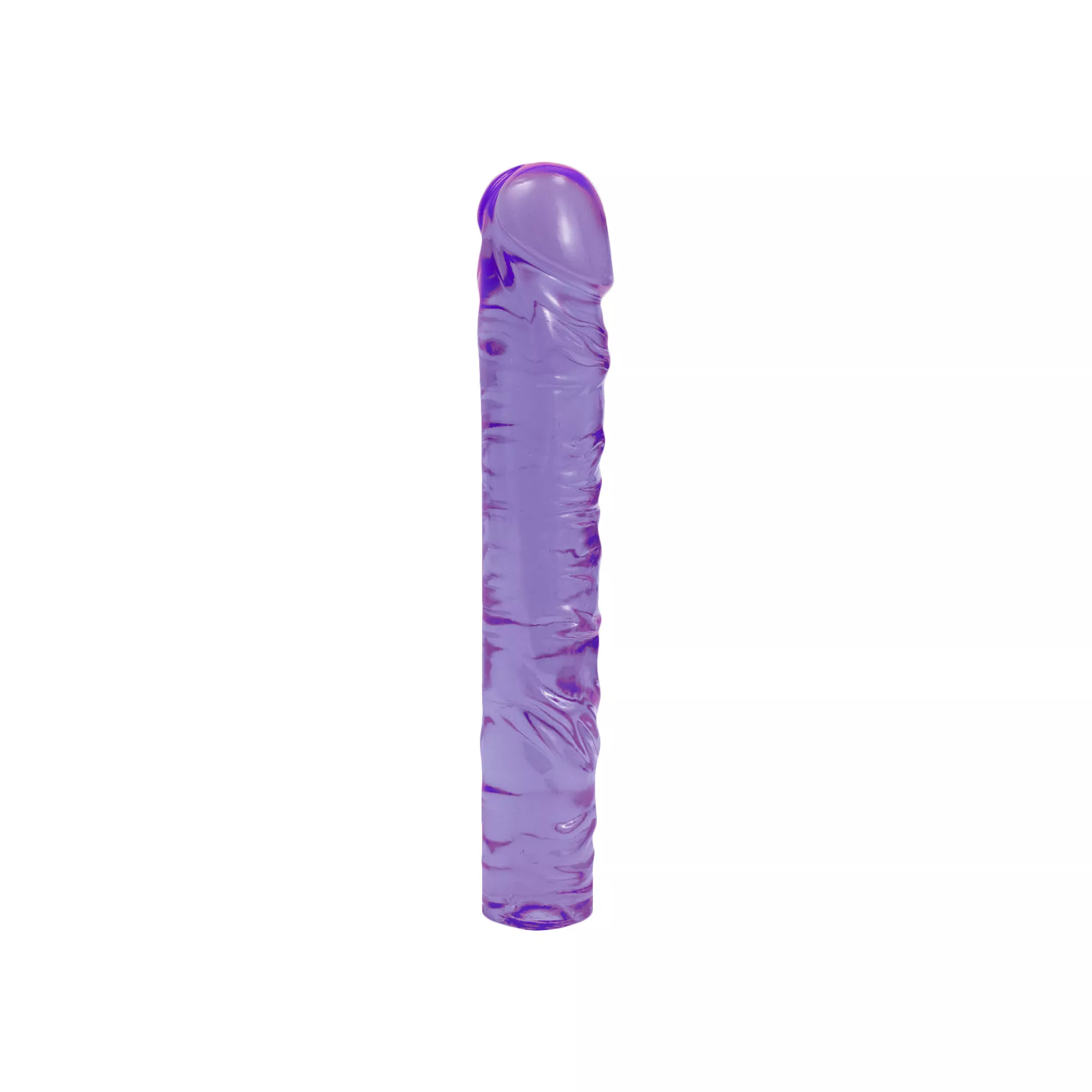 Crystal Jellies Dildo - 10 Inch - Purple