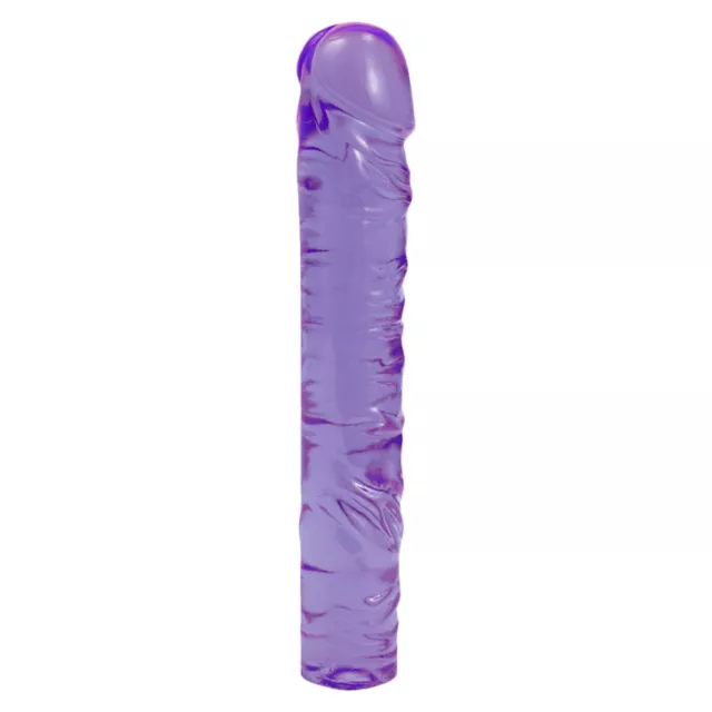Crystal Jellies Dildo - 10 Inch - Purple