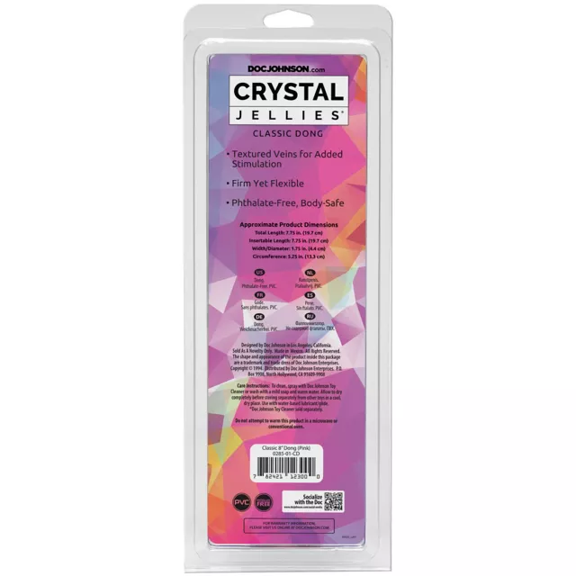 Crystal Jellies Classic Dong Dildo Pink at Spencer's