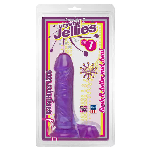 Crystal Jellies Super Ballsy Dildo - 7 Inch at Spencer's