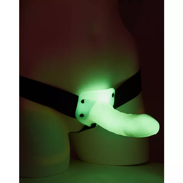 Unisex Hollow Strap-On Dildo 6.5 Inch Glow-in-the-Dark - Hott Love Extreme at Spencer's