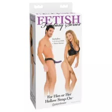 Unisex Hollow Strap-On Dildo 6.5 Inch Purple - Fetish Fantasy at Spencer's