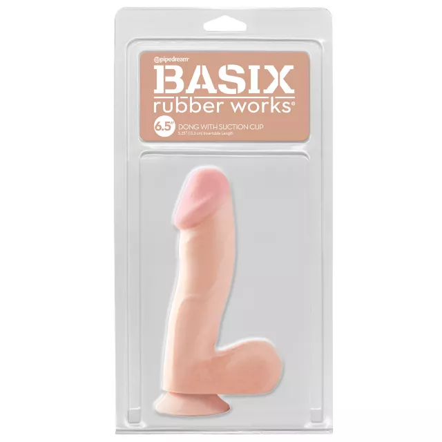 Basix Rubber Works Suction Cup Dildo - 6.5 Inch at Spencer's