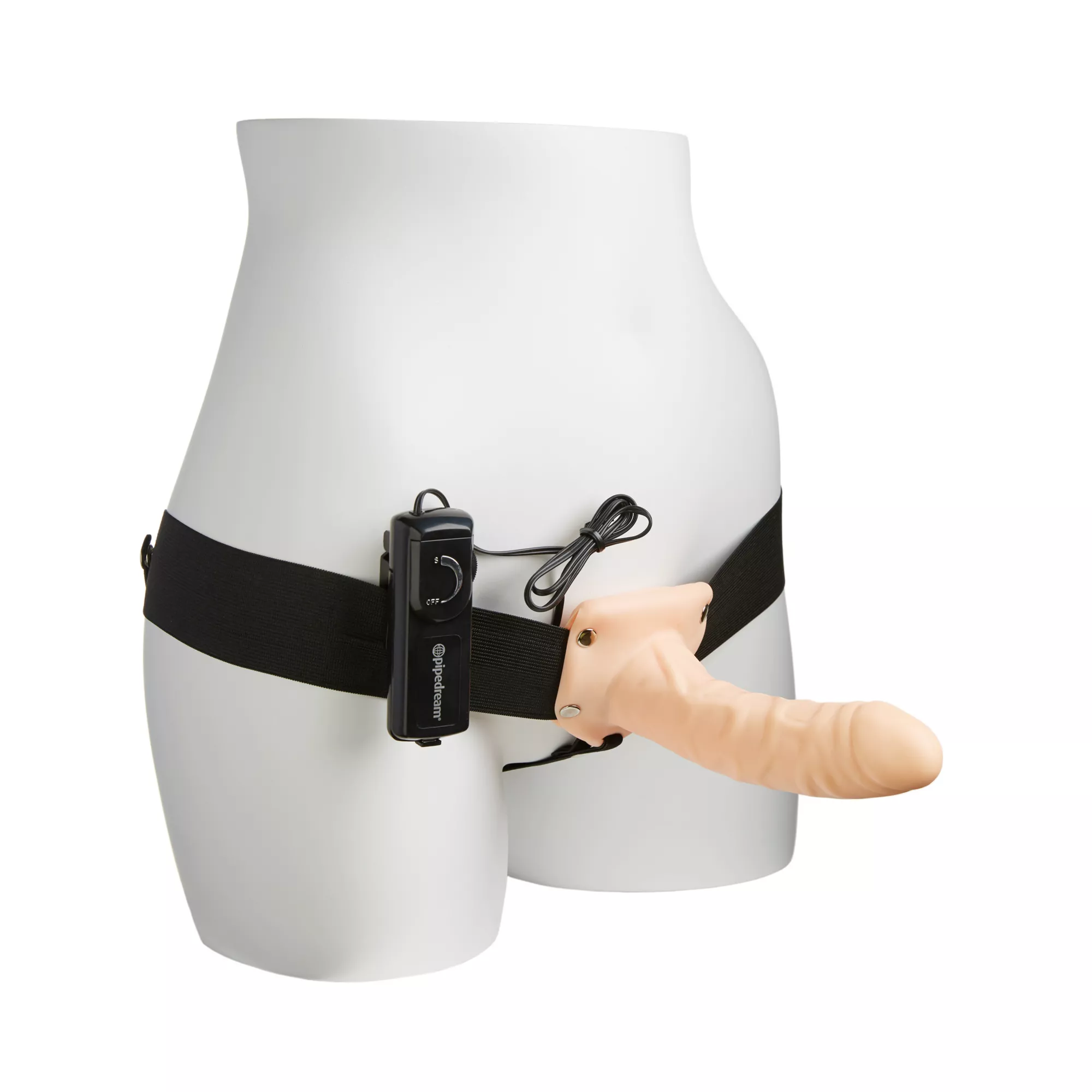 Vibrating Him Her Hollow Strap-On 6.5 Inch - Fetish Fantasy at Spencer's