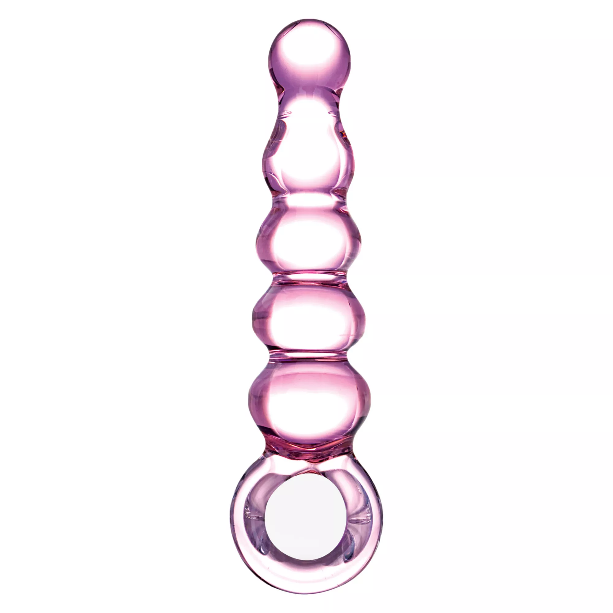 Beaded Glass Butt Plug - 7.5 Inch