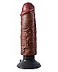 Vibrating Suction Cup Dildo 7 Inch Brown - King Cock