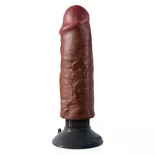 King Cock Brown Vibrating Suction Cup Dildo at Spencer's