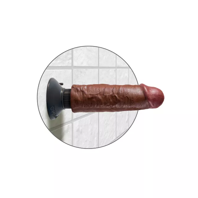 King Cock Brown Vibrating Suction Cup Dildo at Spencer's