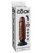 Vibrating Suction Cup Dildo 7 Inch Brown - King Cock