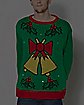 Adult Singing Light Up Bell Ugly Christmas Sweater