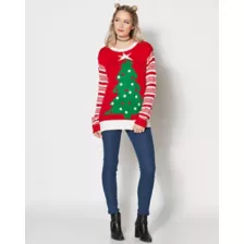 Adult Light-Up Tree Ugly Christmas Sweater at Spirit Halloween