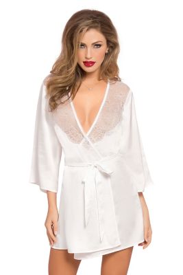 white lace kimono robe bridal lingerie