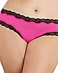 Plus Size Criss Cross Back Panties - Pink
