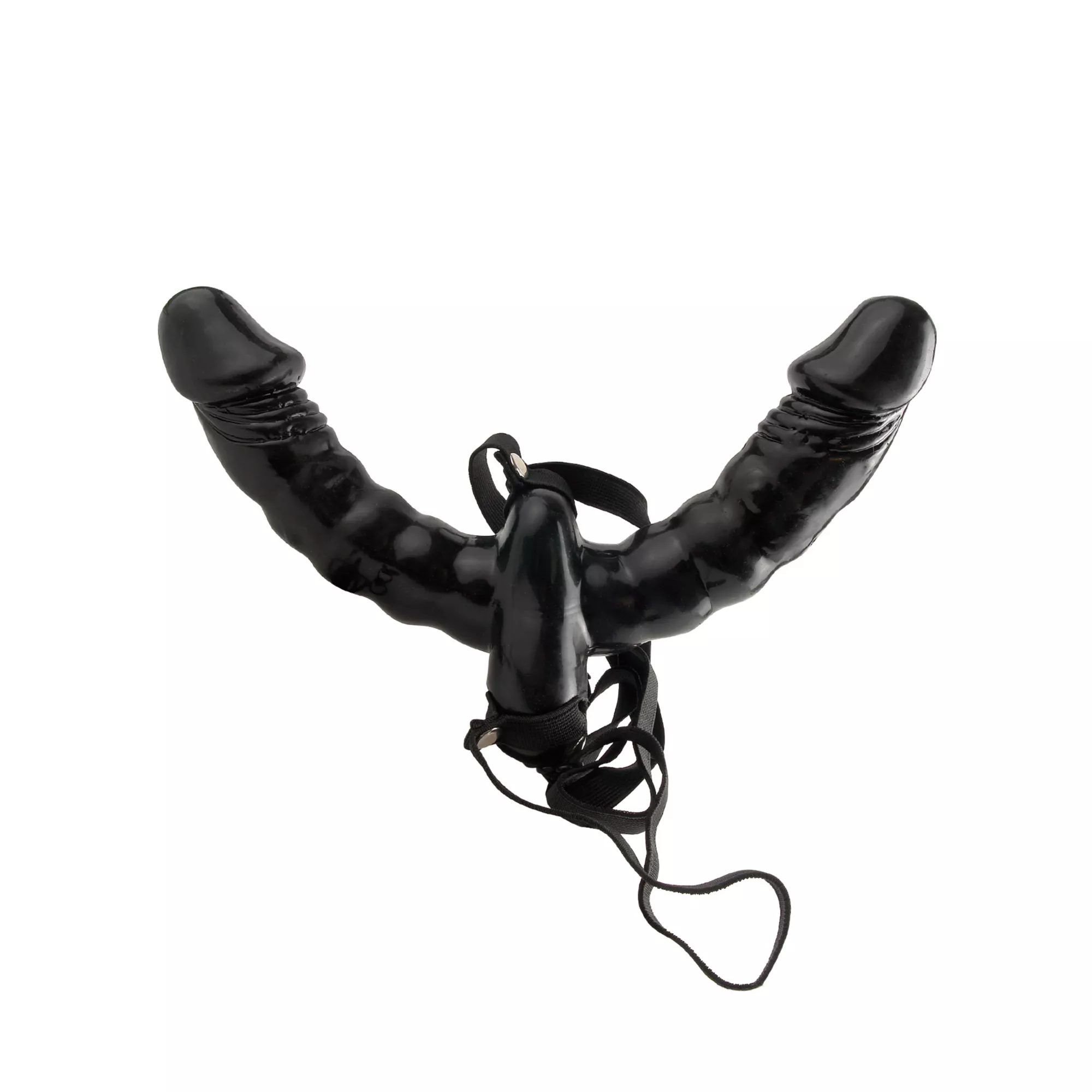 Vibrating Double Delight Strap On Dildo Set - Fetish Fantasy