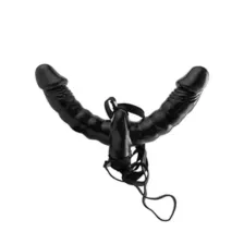 Vibrating Double Delight Strap On Dildo Set - Fetish Fantasy at Spencer's