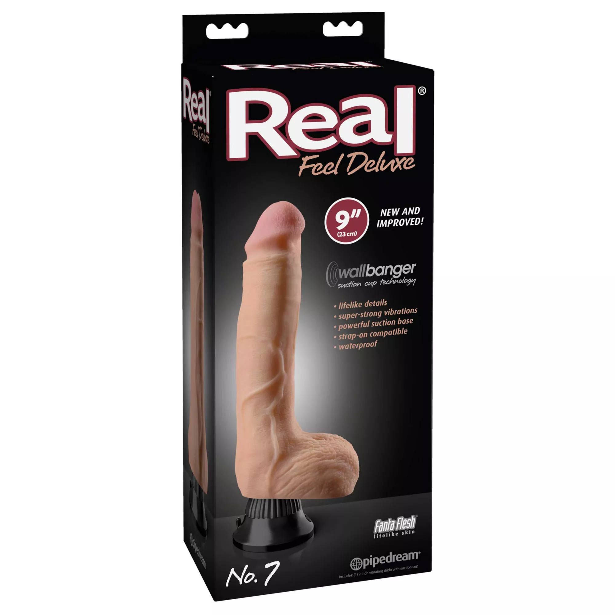 Real Feel No. 7  Waterproof Vibrating Dildo - 9 Inch at Spencer's