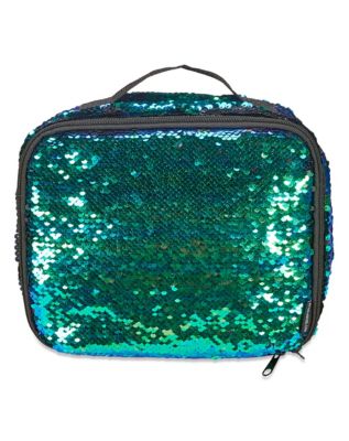 Black and Green Sequin Lunch Box by Spencer's
