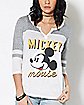 Athletic Stripe Mickey Mouse T Shirt - Disney