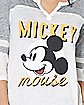 Athletic Stripe Mickey Mouse T Shirt - Disney