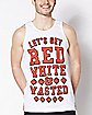 Maple Leaf Let's Get Ready White and Wasted Tank Top