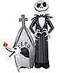 5 Ft Light Up Jack Skellington and Zero Inflatable Decoration - The Nightmare Before Christmas
